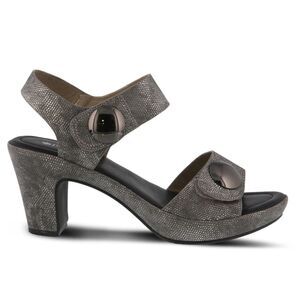 Patrizia By Spring Step Dade Strappy Open Toe Block Heel Sandals Charcoal Sz 37